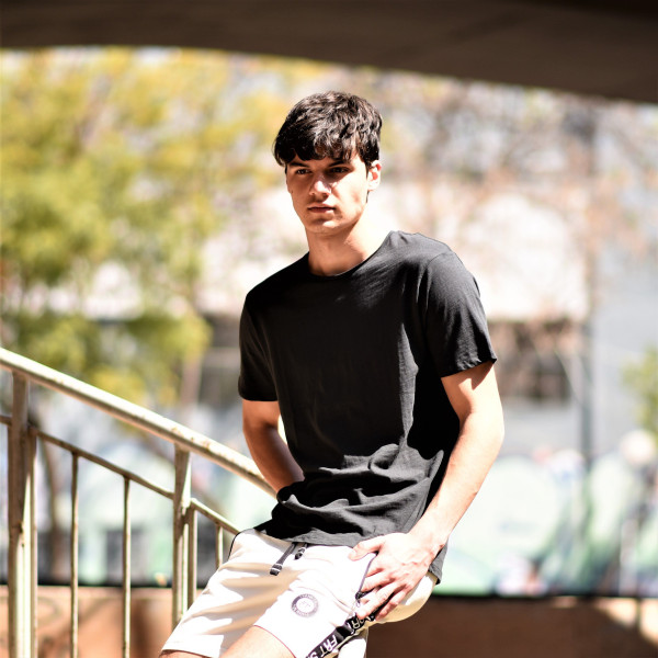 ΑΝΔΡΙΚΗ ΜΠΛΟΥΖΑ T-SHIRT ΛΑΙΜΟΣ ΜΟΝΟΧΡΩΜΗ MOHICANS FT-600.BLACK