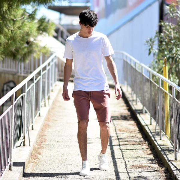 ΑΝΔΡΙΚΗ ΜΠΛΟΥΖΑ T-SHIRT ΛΑΙΜΟΣ ΜΟΝΟΧΡΩΜΗ MOHICANS FT-600.WHITE