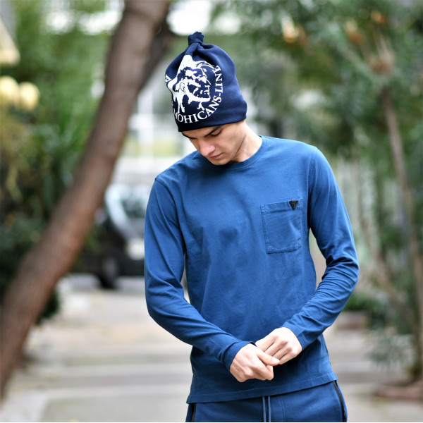 MEN T-SHIRT MOHICANS FT1025 INDIGO