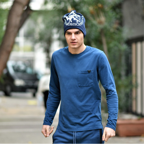 MEN T-SHIRT MOHICANS FT1025 INDIGO