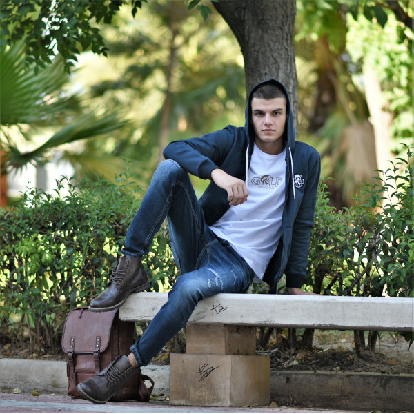 ΑΝΔΡΙΚΟ ΠΑΝΤΕΛΟΝΙ JEANS ΜΕ ΣΚΙΣΙΜΑΤΑ MOHICANS FT636 ΜΠΛΕ