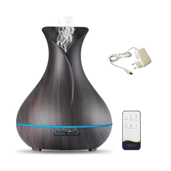Υγραντήρας - Diffuser Αρωματοθεραπείας με Τηλεχειριστήριο FT905 Καφέ