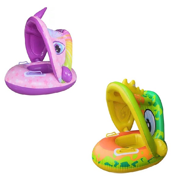 Σωσίβιο Κάθισμα Με Σκίαστρο 70cm (27″) FX-142T Μωβ/Πράσινο σχέδιο