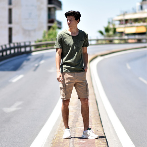 MEN'S BERMUDA CARGO MOHICANS GB-300 BEIGE