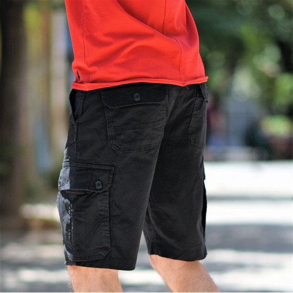 MEN'S BERMUDA CARGO MOHICANS GB300 BLACK