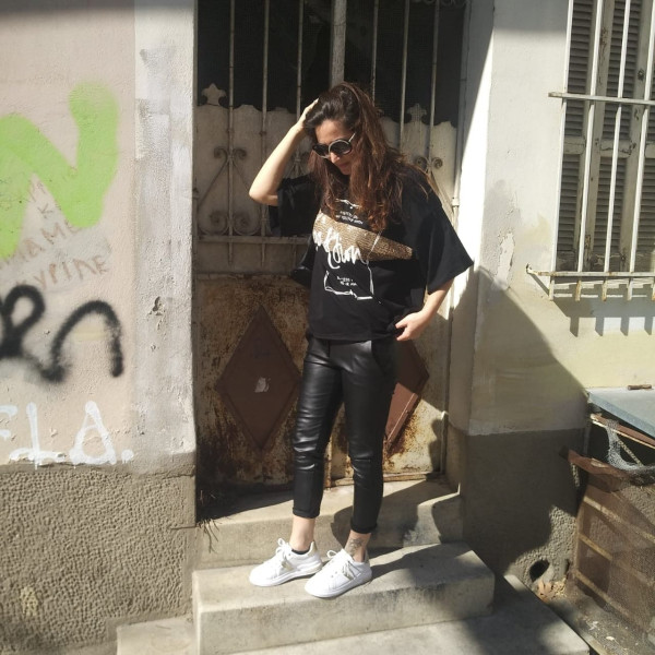 ΓΥΝΑΙΚΕΙΟ ΠΑΝΤΕΛΟΝΙ CHINOS ΔΕΡΜΑΤΙΝΗ B8896 ΜΑΥΡΟ