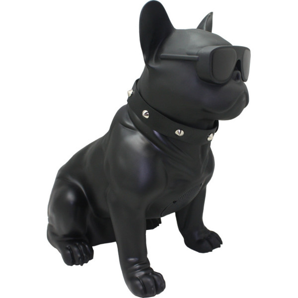 H-M10 Bulldog Head Rotatable Ηχείο Bluetooth 5W με Διάρκεια Μπαταρίας έως 6 ώρες 20 cm Μαύρο