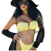 WOMEN SWIMWEAR BIIΚIΝΙ BRAZIL DEPTH V MOHICANS HD20-21 YELLOW