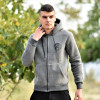 MEN'S ZIPPER CARDICAN SWEATSHIRT MOHICANS HEADH3 GRAY