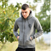 MEN'S ZIPPER CARDICAN SWEATSHIRT MOHICANS HEADH3 GRAY