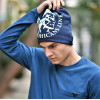 MEN'S HAT MOHICANS HEADH4.BLUE