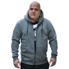 MEN SWEATSHIRT CARDIGAN BIG SIZE MOHICANS HEADHBIG01 GRAY