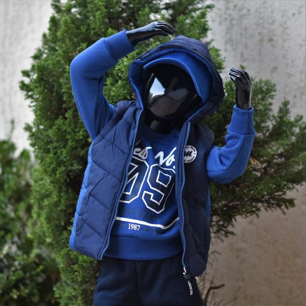 CHILDREN'S SET FOR BOY WITH SLEEVE JACKET MOHICANS HJ-6220.BLUE