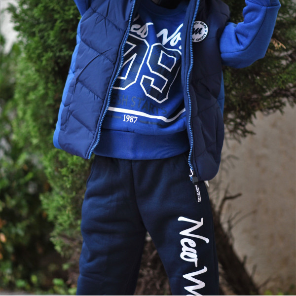 CHILDREN'S SET FOR BOY WITH SLEEVE JACKET MOHICANS HJ-6220.BLUE