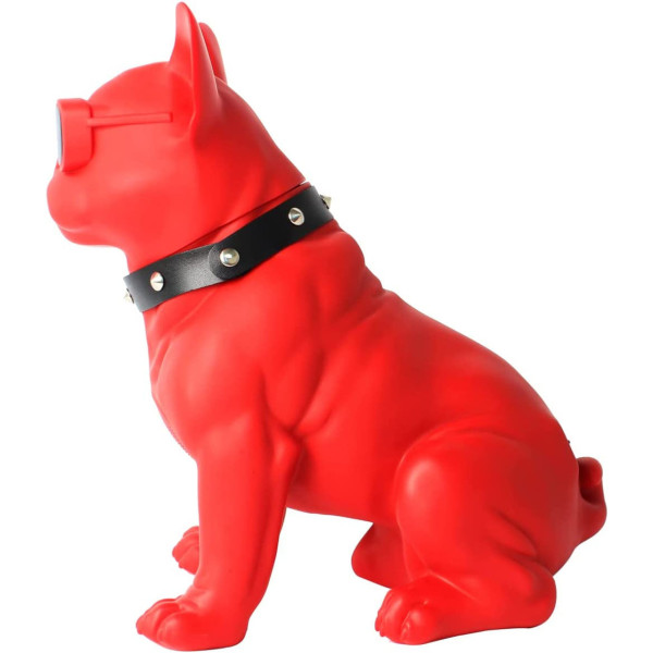 H-M10 Bulldog Head Rotatable Ηχείο Bluetooth 5W με Διάρκεια Μπαταρίας έως 6 ώρες 40cm Κόκκινο