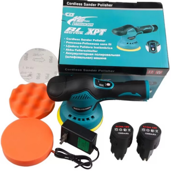 Σετ Φορητός Επαναφορτιζόμενος Αλοιφαδόρος 12V 2800-5000rpm 380W 9MM HL18668-179