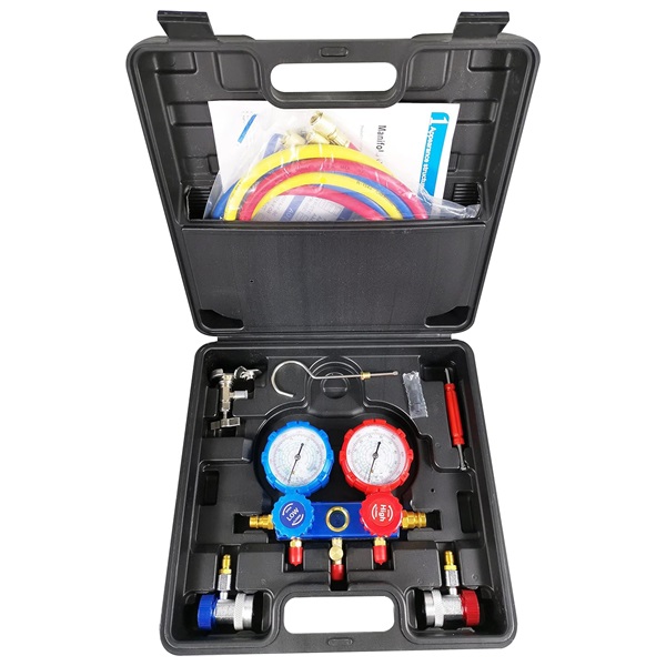 Σετ μανόμετρων αλουμινίου με δείκτη ροής για φρέον HL18668-189