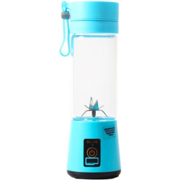 HM-03 Mini Μπλέντερ για Smoothies με κανάτα 0.38lt  και Ισχύ 380Watt Μπλε