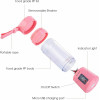 HM-03 Mini Μπλέντερ για Smoothies με κανάτα 0.38lt  και Ισχύ 380Watt Ροζ