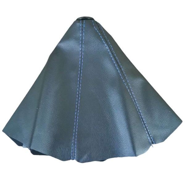 Φούσκα για Λεβιέ Ταχυτήτων Αυτοκινήτου Universal Δερματίνη Μαύρο - Μπλε Ραφή HW-0126B