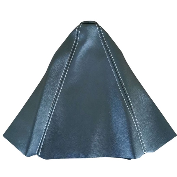 Φούσκα για Λεβιέ Ταχυτήτων Αυτοκινήτου Universal Δερματίνη Μαύρο - Λευκή Ραφή HW-0126W