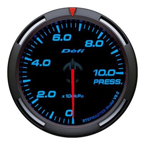 Όργανο πίεσης λαδιού αυτοκινήτου ηλεκτρικό φιμέ  Φ60 - 2 3/8" - με κόκκινη βελόνα HW-0190 Μπλε γράμματα