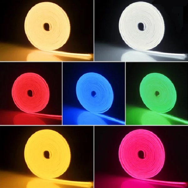 Εύκαμπτη Ταινία LED neon 5m HW-0207 Κίτρινο/Λευκό/Ροζ/Πράσινο/Μπλε