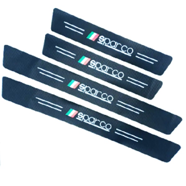 Σετ Προστατευτικά Εσωτερικά Μασπιέ Πόρτας Carbon Style Αυτοκόλλητα 4 Τεμάχια SPARCO HW-0210