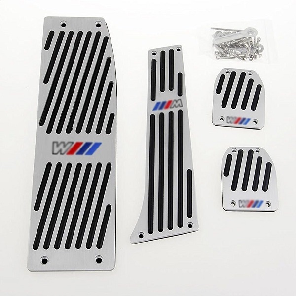 Πεταλίερα αυτοκινήτου 4 τμχ. HW-0241S ασημί χρώμα