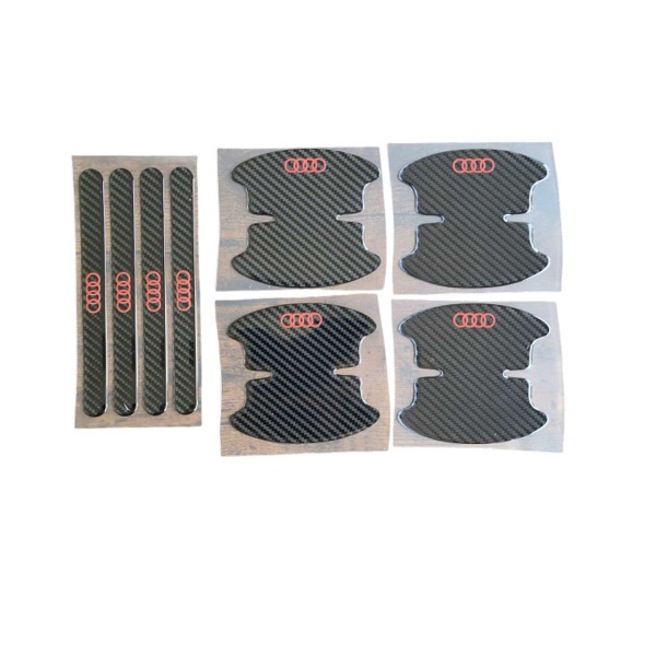 Προστατευτικά Πόρτας Αυτοκινήτου Μαύρα 8τμχ HW-0270 AUDI