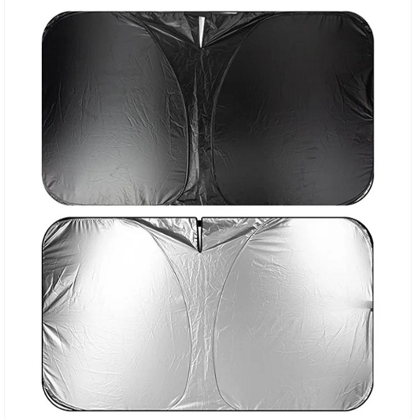 Πτυσόμενο προστατευτικό ήλιου αυτοκινήτου για μπροστινό και πίσω παρμπρίζ 130x80cm HW-0309