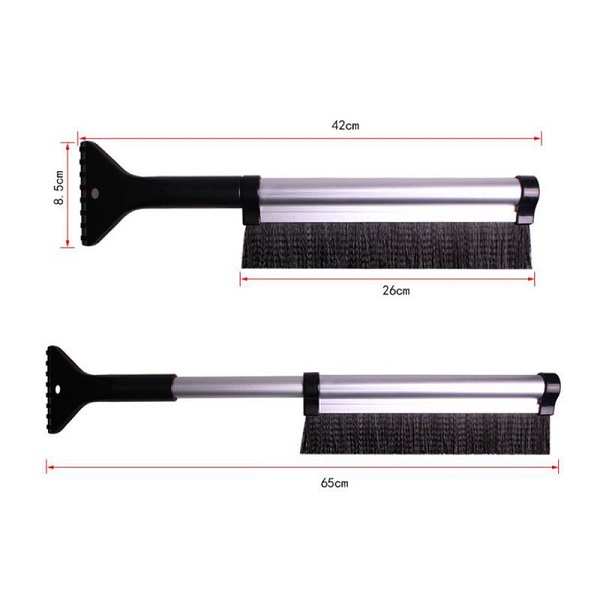 Πτυσσόμενη λαβή φτυαριού πάγου αυτοκινήτου με βούρτσα χιονιού 42-65cm HW-0334
