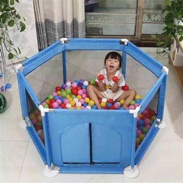 Ball Pit Baby Playpen Dry Ball Pool made of Fabric HW-B005 Blue