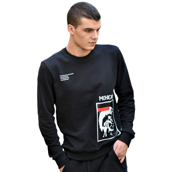 MEN'S SWEATSHIRT  CREWNECK ICON MOHICANS ICON2 BLACK