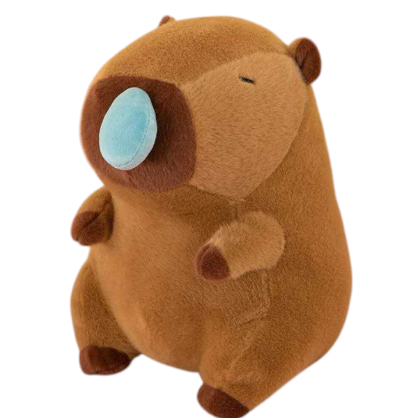 Λούτρινο ζωάκι Καπιμπάρα (Capybara) με καταρροή στη μύτη και δόνηση 45cm 1440-86256 Καφέ