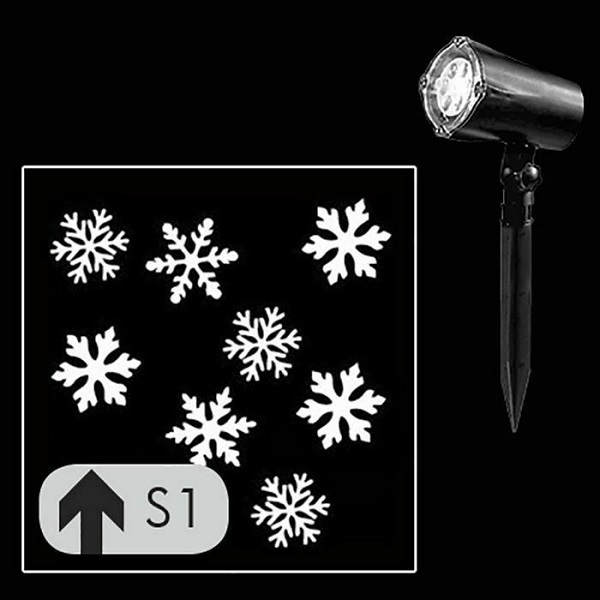 Χριστουγεννιάτικος Προβολέας LED Ρεύματος IP44 Εξωτερικού Χώρου "Νιφάδες" BL-SE326-01