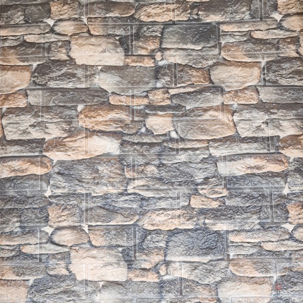 Τρισδιάστατα Αυτοκόλλητα Πάνελ Τοίχου με αφρώδης υφή 77x70cm HYD-013 Ανάγλυφη Ταπετσαρία Τούβλο Πέτρα