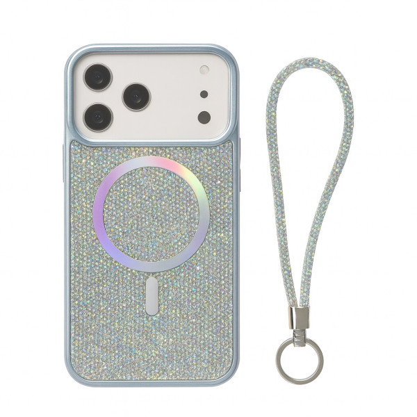 Θήκη MagSafe Glitter με Λουράκι για iPhone 17 Pro Max IP17PROMAXTPCPC2 Ασημί