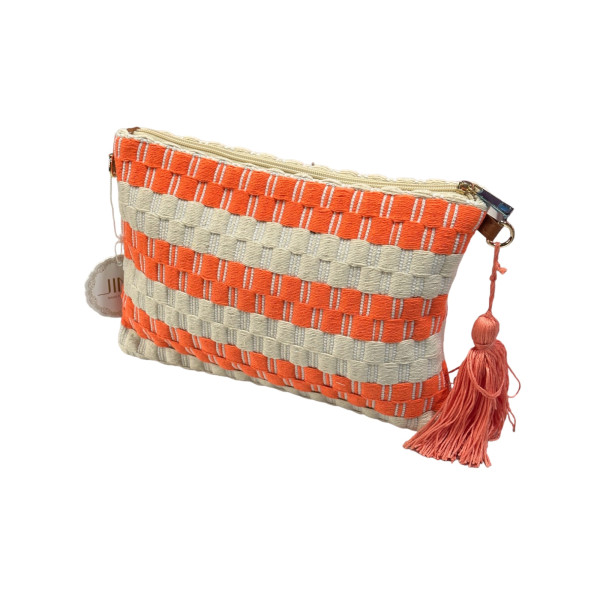 Γυναικείο Νεσεσέρ ΤΣΑΝΤΑΚΙ ΥΦΑΣΜΑΤΙΝΟ  Mohicans JA-519 Πορτοκαλί Μπεζ