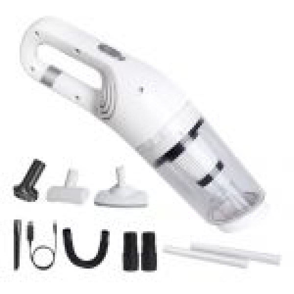 RECHARGEABLE HAND VACUUM 2 IN 1 WITH 120 W WIRE - JB-168 White