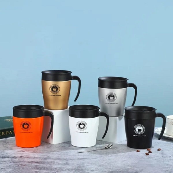 Ποτήρι Θερμός από ανοξείδωτο ατσάλι 304 330ml JB-1876 5 χρώματα Λευκό, Μαύρο, Ασημί, Μπρούτζινο, Πορτοκαλί