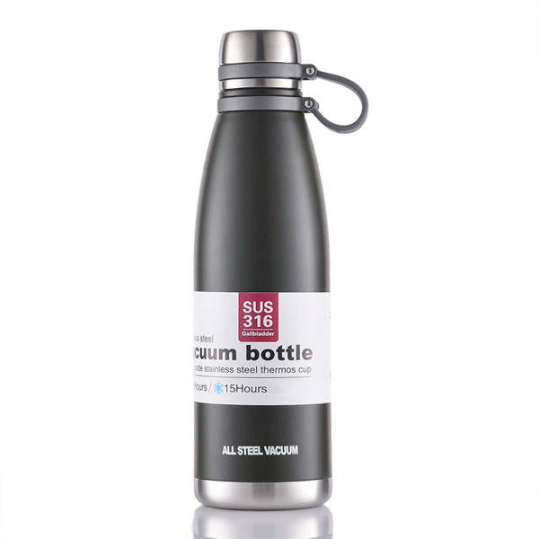 Μπουκάλι Θερμός με Ιμάντα Μεταφοράς 800ml JB-6065 Μαύρο