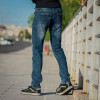 JDS311.BLUE ΑΝΔΡΙΚΟ ΠΑΝΤΕΛΟΝΙ JEANS ΜΕ ΣΚΙΣΙΜΑΤΑ