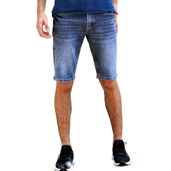 MEN'S BERMUDA JEANS MOHICANS JP046 BLUE