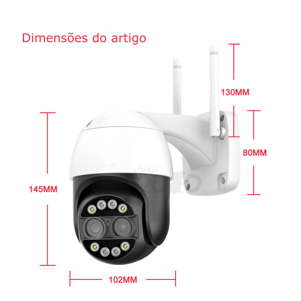 IP Κάμερα Παρακολούθησης Wi-Fi 4MP Full HD+ Αδιάβροχη με Φακό 2.8-12mm JT-8186XM Λευκό