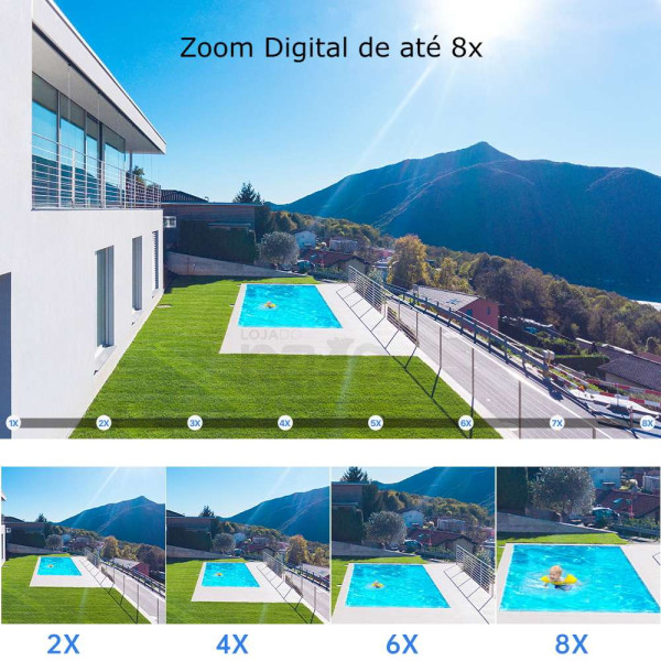 IP Κάμερα Παρακολούθησης Wi-Fi 4MP Full HD+ Αδιάβροχη με Φακό 2.8-12mm JT-8186XM Λευκό
