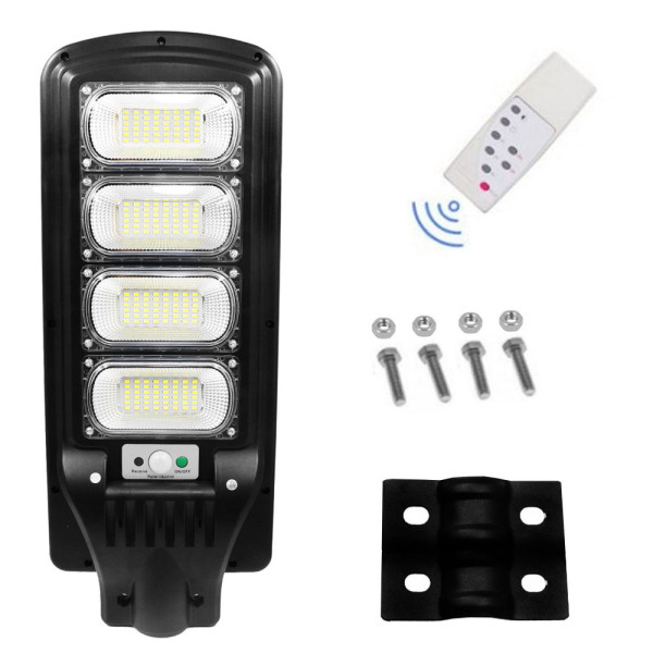 Led Αδιάβροχο Ηλιακό Φωτιστικό Δρόμου 200W 15360LM με Ανιχνευτή Κίνησης και Τηλεχειριστήριο Jortan JT-G-200W