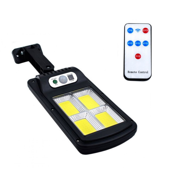 LED Αδιάβροχο Ηλιακό Επιτοίχιο Φωτιστικό με Ανιχνευτή Κίνησης Jortan JT-TYCOB 20W Μαύρο