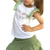CHILDREN'S T-SHIRT FOR GIRL MOHICANS KG-ND1810 WHITE