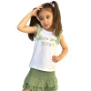 CHILDREN'S T-SHIRT FOR GIRL MOHICANS KG-ND1810 WHITE